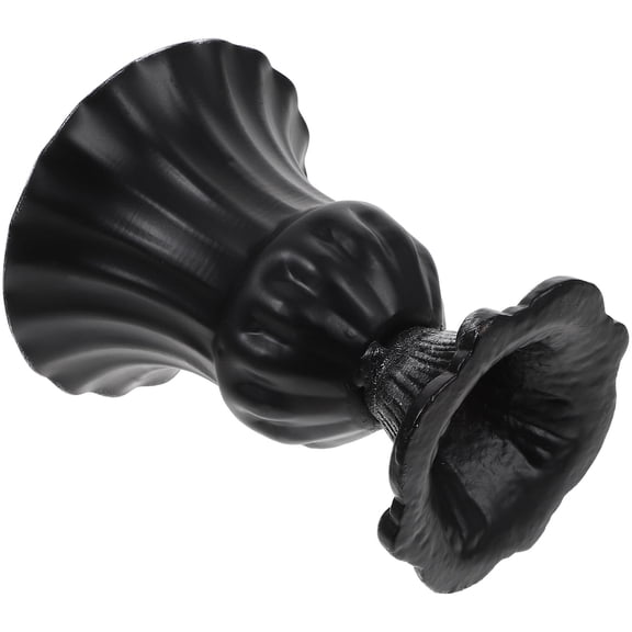 Beaupretty Retro Iron Flowerpot Black Metal Home Vase for Dried Flowers Decorative Tabletop