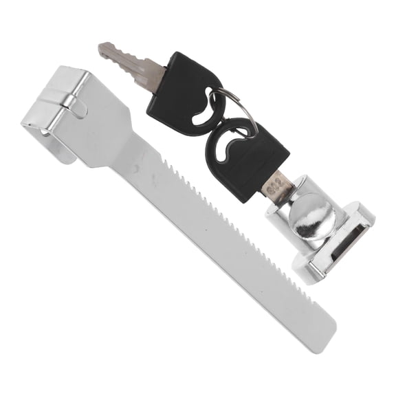 Beaupretty 1Set Sliding Glass Door Lock with Key for Display Cabinets Silver Finish