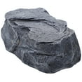 thumbnail image 1 of Beaupretty Grey Resin Garden Storage Box with Realistic Stone Texture for Outdoor Key Storage, 1 of 5