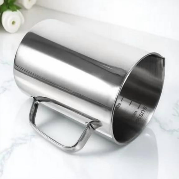Beaupretty Stainless Steel Beaker with Easy-to-Read Scale for Accurate Home and Lab Measurements