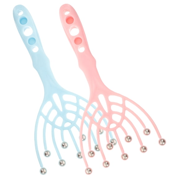 Beaupretty 2Pcs Scalp Massager Assorted Color PP Head Spa Tools For Stress Relief Home Use