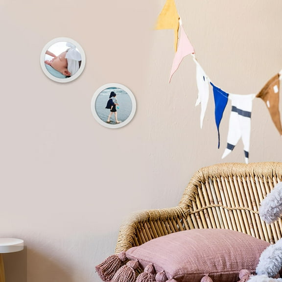 Beaupretty Hanging Circular Frame Wood Picture Frame for Homeowners 1Pack