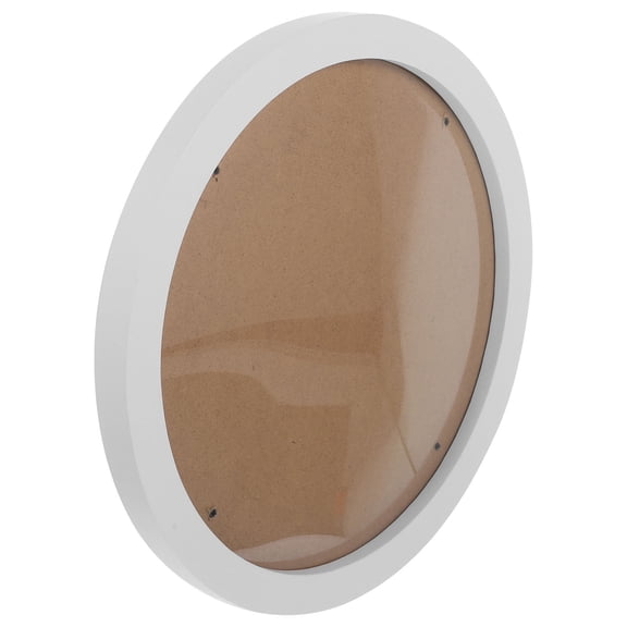Beaupretty 1Pc Wooden Round Picture Frame White Stylish Decorative Frame for Wall Display