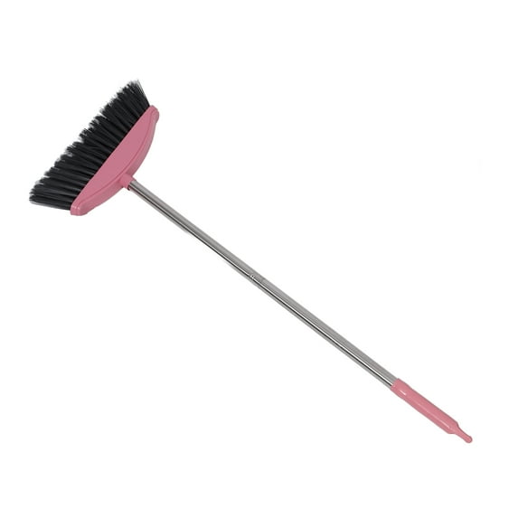 Beaupretty Hardwood Floor Broom Yard Cleaning Pink Plastic Simple Appearance 1Pack
