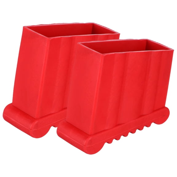 Beaupretty 2Pcs Red Ladder Foot Pads Durable Non Slip Rubber Covers for Step Ladder Stability and Noise Reduction