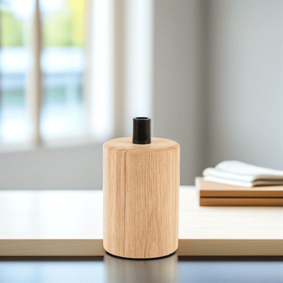 Beaupretty Ivory Wood and Plastic Ceiling Light Holder, Easy to Install, Modern Look