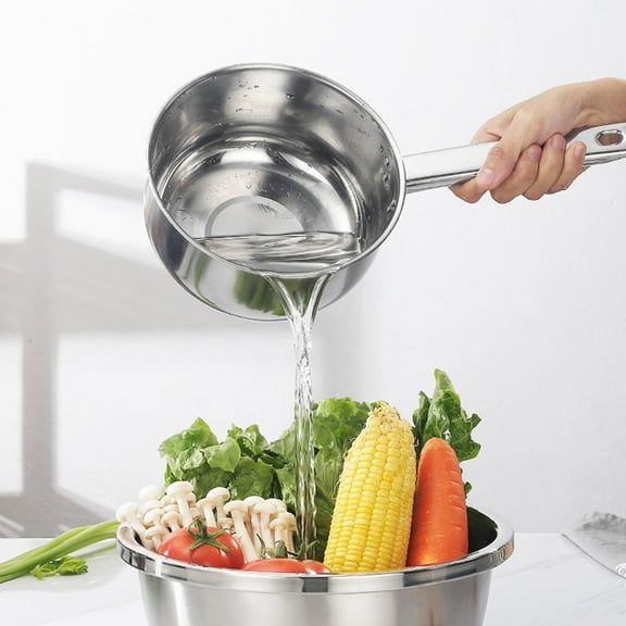 Beaupretty Multipurpose Stainless Steel Water Ladle for Kitchen Pot and Food Serving