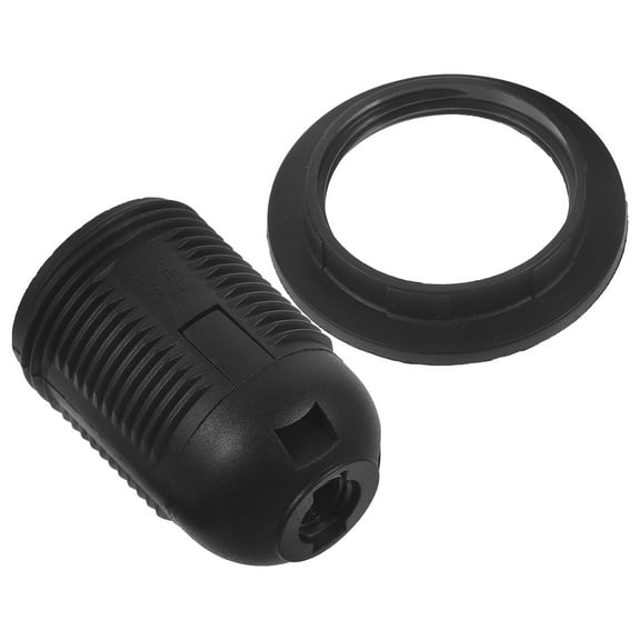 Beaupretty E26 Light Socket Black Flame-Retardant Pe for DIY Lamp Projects