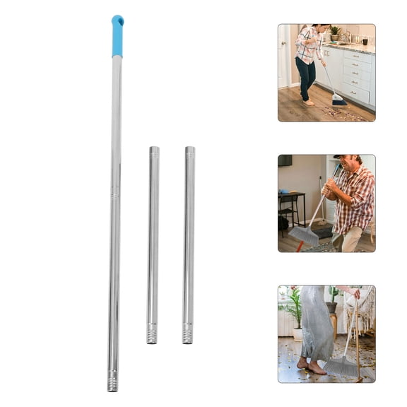 Beaupretty Durable Stainless Steel Broom Handle Lightweight Multi-Color for Everyday