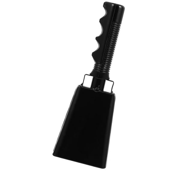 Beaupretty Black Metal Cowbell with Handle for Drum Set Percussion and Cheering At Football Games