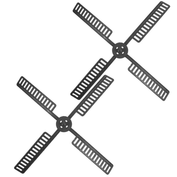 Beaupretty Black Plastic Solar Windmill Parts for Outdoor Decor Rotating Blades
