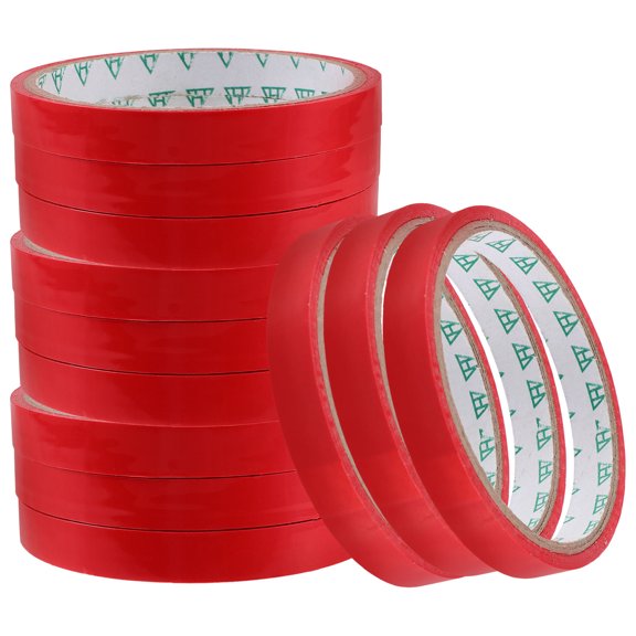Beaupretty Red Bopp Packaging Tape, Strong Adhesion, Suitable for Daily Use, 12Pcs