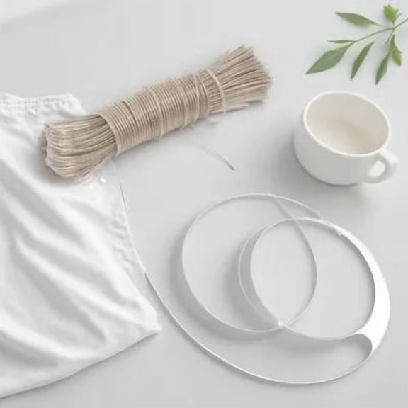 Beaupretty Steel Clothesline Outdoor Clothes Drying Rope Transparent Wind Proof for Family 1Set