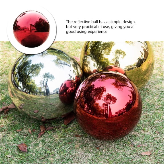 Beaupretty Polished Gazing Ball Stainless Steel Sphere 1Pack for Garden Art Decor and Photography