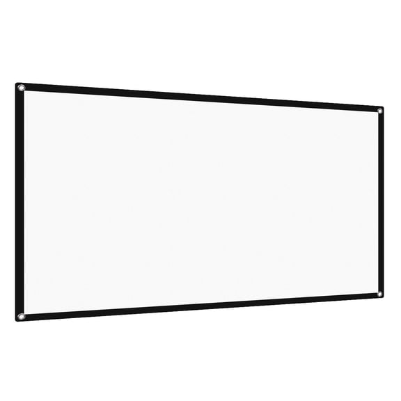 Beaupretty Anti-Crease Projector Screen White Polyester Ideal for Home Theater