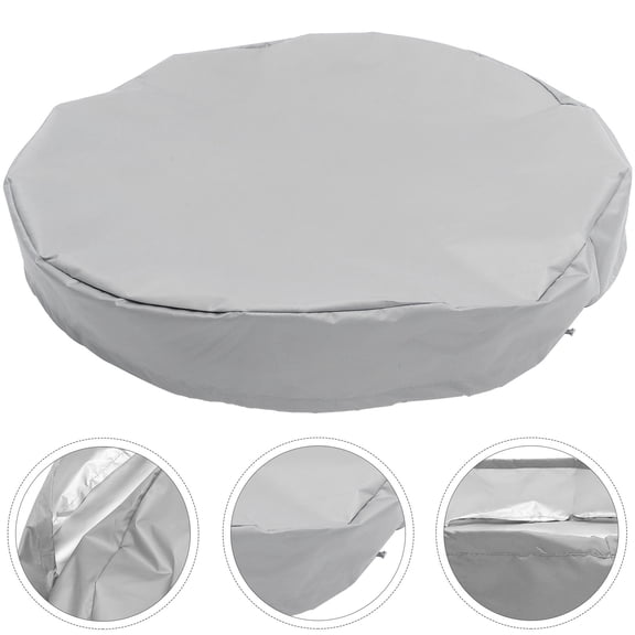Beaupretty Professional Grey Bucket Cover Waterproof with Drawstring for Rain and Snow Protection