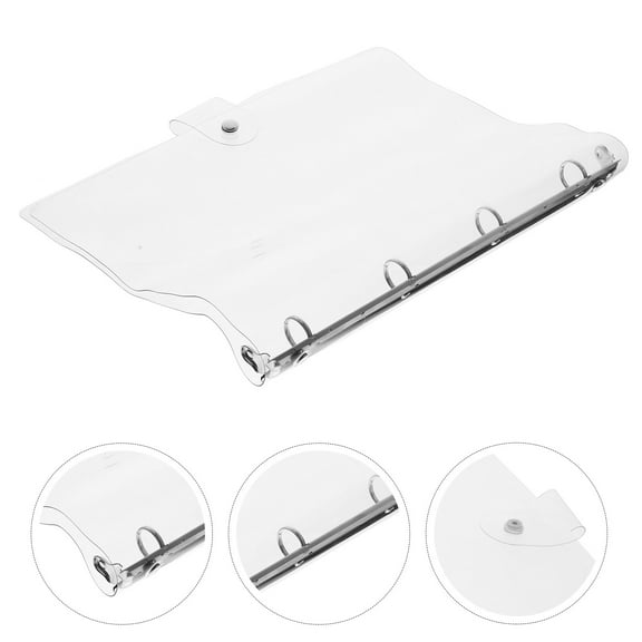 Beaupretty Clear Plastic Notebook Shell Binder with Twist Lock 4 Rings for Scrapbook and Planner