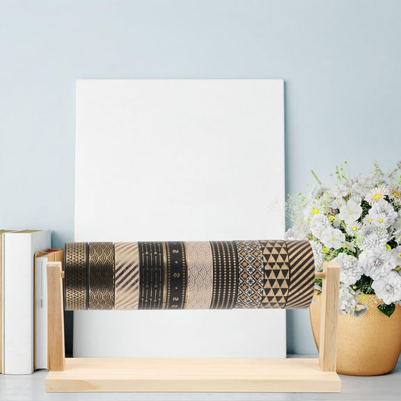 Beaupretty Ribbon Storage Rack Wood Organizer in Beige Practical and Lightweight