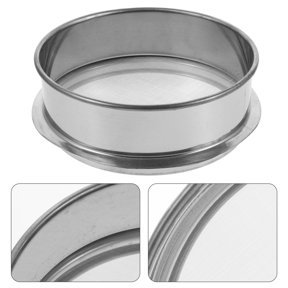 Beaupretty Stainless Steel Ceramic Glaze Sieve Plated Silver Fine Mesh Strainer