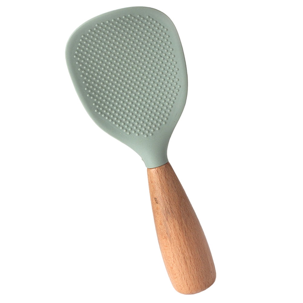Beaupretty Self-standing Rice Scoop Silicone Green 1Pcs with Simple ...