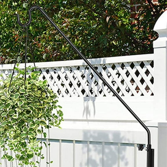 Beaupretty All-Weather Adjustable Iron Hook Black for Deck Railing and Bird Feeder