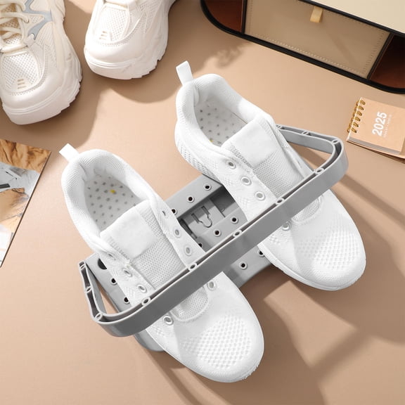 Beaupretty Space Saving Grey Shoe Rack Wall Mount with Easy Adhesive Installation