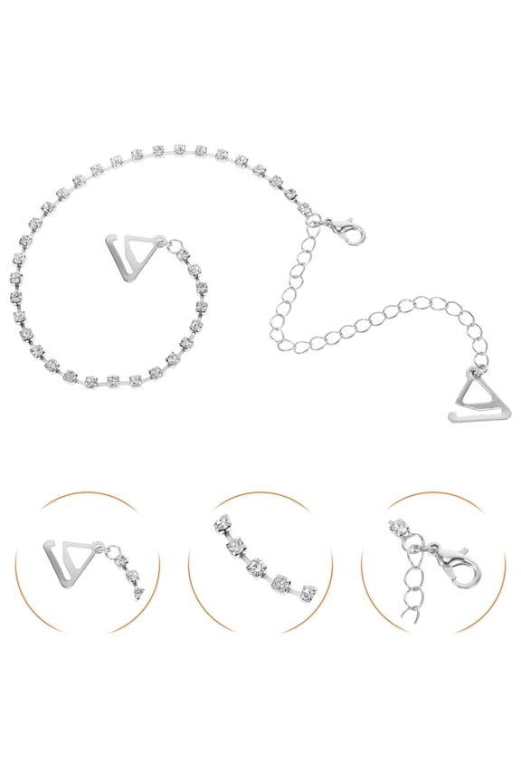 1 Pair Straps for Bra Rhinestone Comfortable Fit for Women Evening Dress