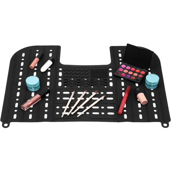 Beaupretty Foldable Sink Cover Silicone Makeup Mat Drainage Rectangular 1Pcs