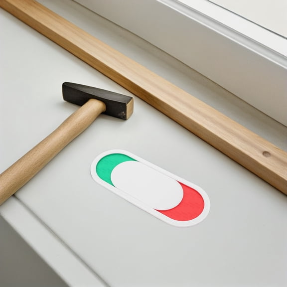 Beaupretty White Slider Privacy Indicator Door Sign for Office Use