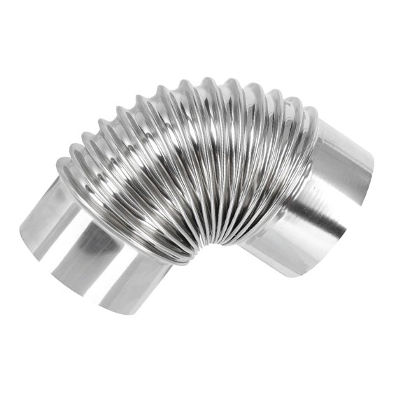 Beaupretty Stainless Steel Chimney Adapter 90 Degree Elbow Plated Silver Metal for Home