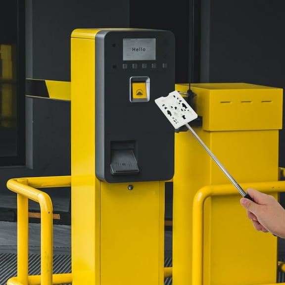 Beaupretty 1Pc Toll Swiping Tool for Card White Metal ABS Parking Aid Rod