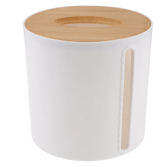 Beaupretty Modern White Roll Paper Holder with Stable Base for Home Countertops