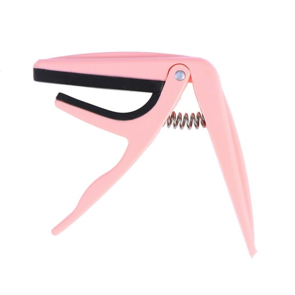 Beaupretty Pink Ukulele Capo with Zinc Alloy Construction and Silicone Padding for Guitar Use