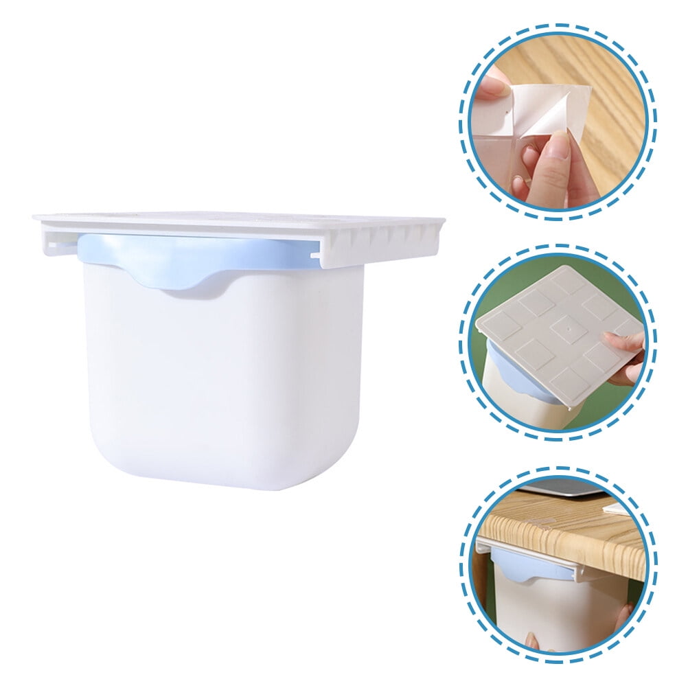 Beaupretty Reusable Plastic Kitchen Waste Storage Bin Blue Under Table ...