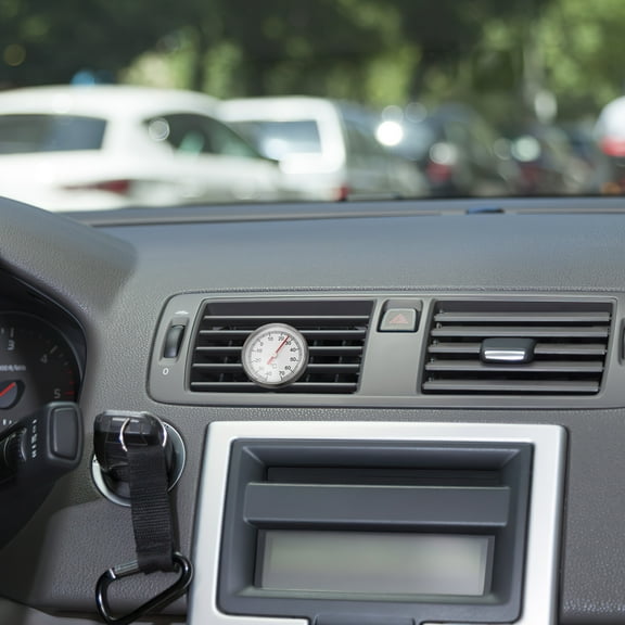 Beaupretty Vehicle Thermometer Mechanical Thermometer Plastic Red Car Accessories 1Pcs 5.9*1.8*1.2in