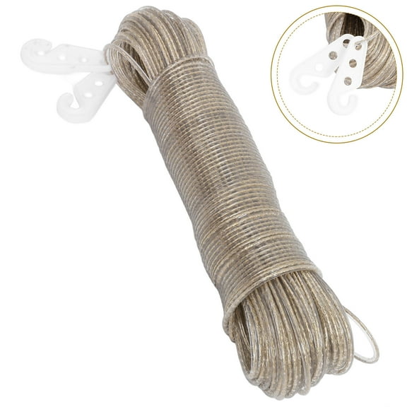 Beaupretty Transparent Outdoor Clothesline Heavy Duty Washing Line Rope with Anti Skid Feature for Camping and Travel