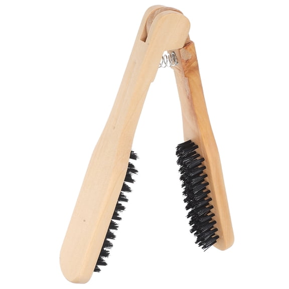 Beaupretty Beige Double Sided Hair Straightener Comb for Rapid Blowdry Hair Styling