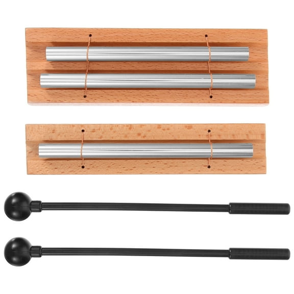 Beaupretty Percussion Chimes Assorted Color Wood Metal Meditation Yoga Classroom 2Sets