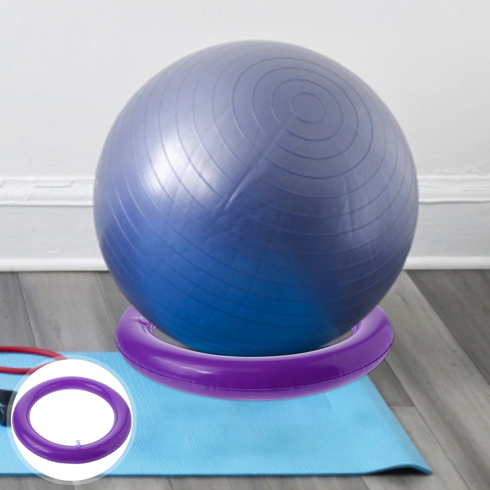 Beaupretty Yoga Ball Base Stable Support Purple PVC 1Set for Home ...