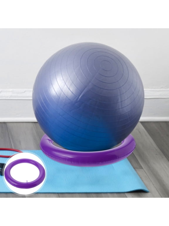 Yoga Ball Base Stable Support Purple PVC 1Set for Home Exercise