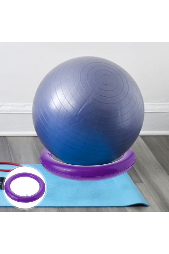 Yoga Ball Base Stable Support Purple PVC 1Set for Home Exercise
