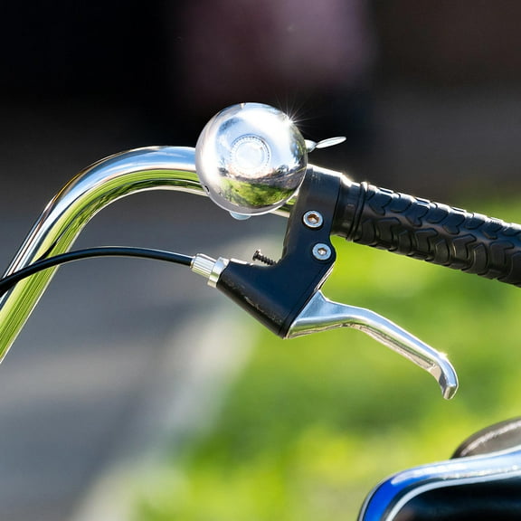 Beaupretty Bike Bell for Outdoor Riding Retro Style Silver Iron 1Pcs