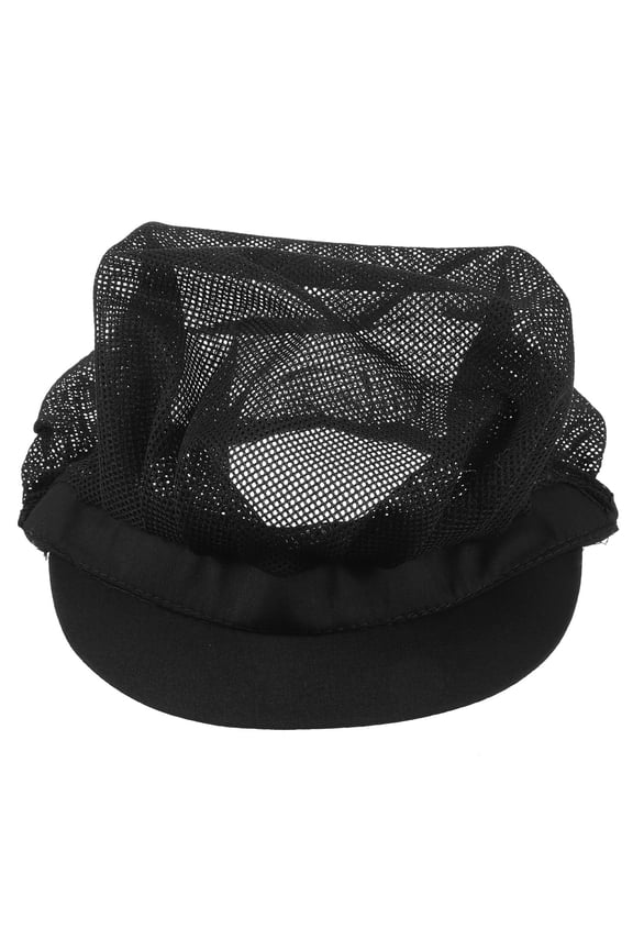 Breathable Black Chef Hat Moisture Absorbing Cotton Cap for Cooks