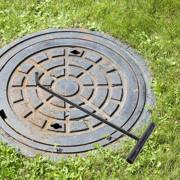 Beaupretty T-Shape Manhole Hook Stainless Steel Lifter Hook 1Set