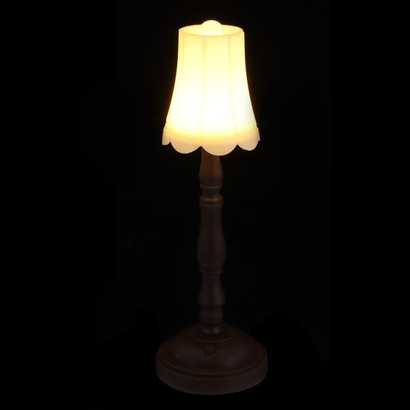 Beaupretty mini floor lamp for dollhouse in white color for micro-scape layout 1Pcs