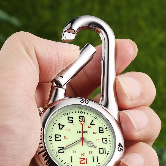 Beaupretty Quartz Clip-on Watch with White Dial and Night Light for Outdoor Sports and Work
