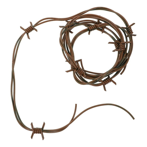 Beaupretty Decorations Fake Rusted Barbed Wire Brown PVC for Cosplay 1Pcs