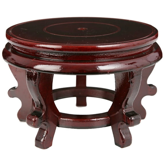 Beaupretty Dark Red Wood Plant Stand for Indoor Use, Perfect for Home Decor and Display