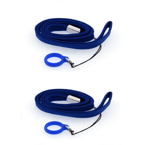 BeautHomefly Anti-Lost Necklace Lanyard with 6pcs Anti-Lost Silicone Rubber Ring Pen Silicone Lanyard Holder for Office/Daily/Sport,BLUE