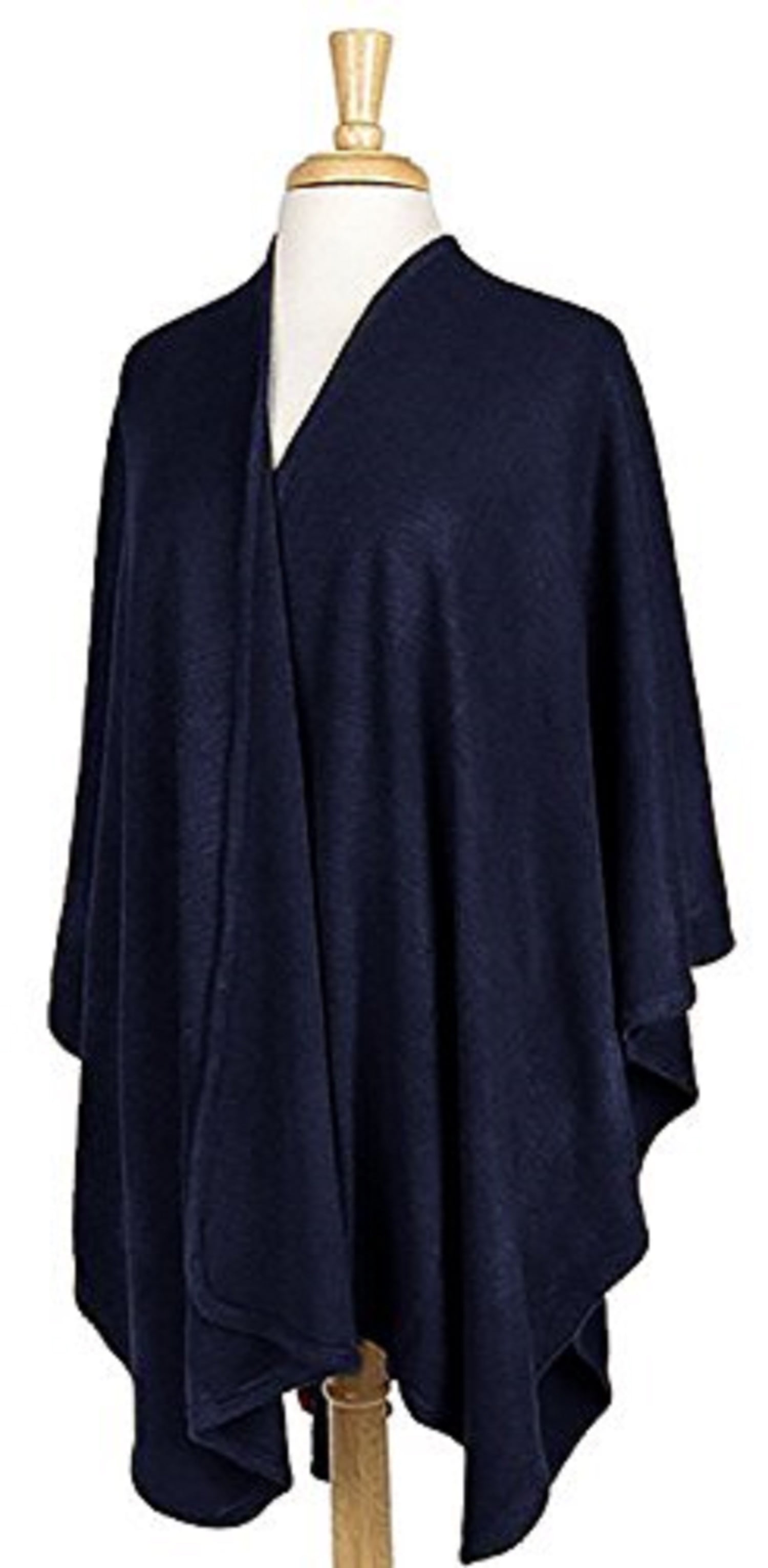 Beaute Fashion Adult Women's Draped Ruana Shawl Cape (Navy) - Walmart.com